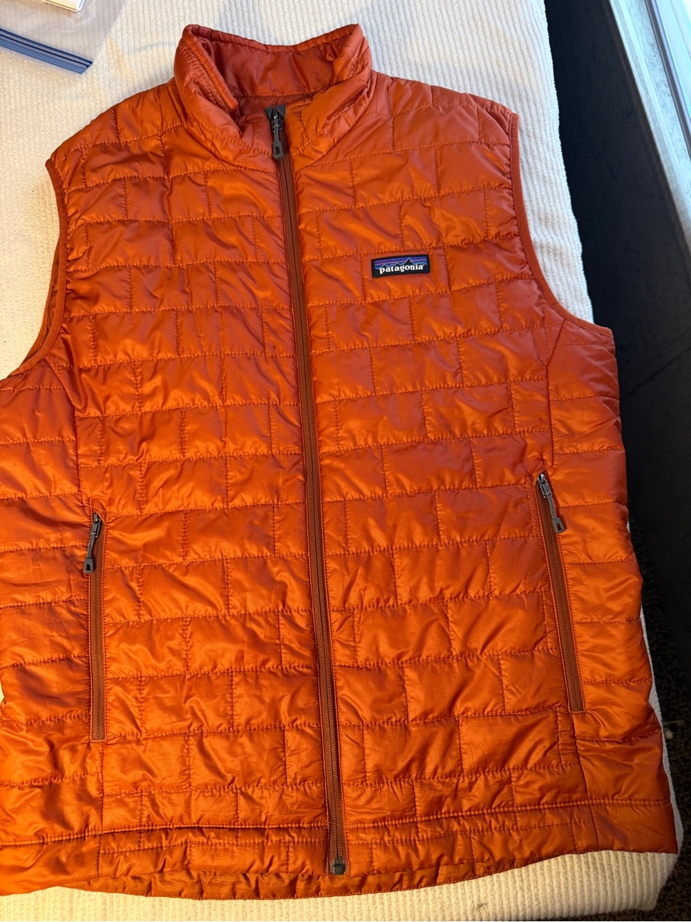 Patagonia Orange Quilted Insulated Vest